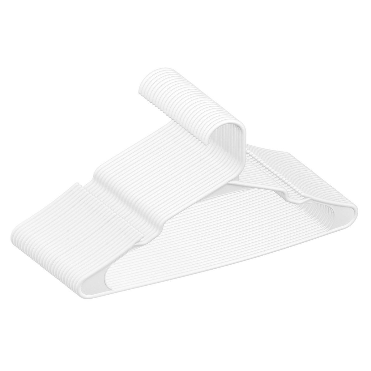 VEVOR Hangers, 0.2 In Ultra-Thin, 50 Pack White Plastic Hangers With Stable Triangular Top Structure & Wider Notch Design, Non-Slip Space Saving Hangers, Fit For T-Shirt, Shirt, Sling & Pant_maomaolike.com