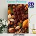 Chocolate & Nut Gourmet Painting Poster, Rich-toned Realistic Food Illustration Poster, Appetizing Food-themed Decor Ideal For Kitchen, Dining Room_maomaolike.com