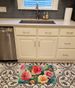 Oklahoma Roses In Watercolor Memory Foam Kitchen Mat Machine Washable Anti-Fatigue Mat Cushion Comfort Bath Mat Or Kitchen Rug_maomaolike.com