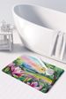 Louisiana Magnolias In Watercolor Memory Foam Kitchen Mat Machine Washable Anti-Fatigue Mat Cushion Comfort Bath Mat Or Kitchen Rug_maomaolike.com