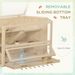PawHut Wooden Large Hamster Cage Small Animal Exercise Play House 3 Tier With Tray, Seesaws, Water Bottle, Activity Center, Natural_maomaolike.com