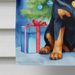 Rottweiler Christmas Reindeer House Flag Large Porch Sleeve Pole Decorative Outside Yard Banner Artwork Wall Hanging, Polyester, House Size, Multicolor_maomaolike.com