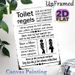 Toilet Rules Painting Poster, Vintage Distressed Black-and-white Humorous Toilet Rules With Gender Icons Poster, Lighthearted Toilet Etiquette_maomaolike.com