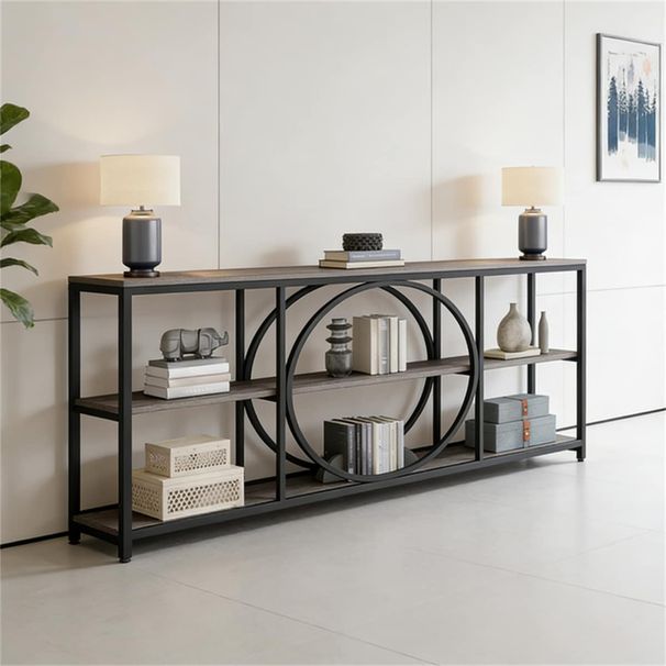Console Table, Sofa Table With 3 Tier Storage Shelves (OLD SKU:S05790028)_maomaolike.com