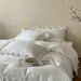 Wholesale INS French Style Princess Soft Naked Sleep Double Layer Gauze Full 4-Piece Ruffled Edge Pure Cotton Four-Piece Set_maomaolike.com