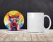 Hippie Animal Pig Large Sandstone Coasters Pack Of 4 Absorbent Round Coasters Decor Gifts For Men Or Women, 4 In, Multicolor_maomaolike.com
