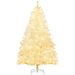 6 Ft Tall Prelit Artificial Christmas Tree Holiday Décor With 638 Branches, 220 Warm White LED Lights, Auto Open, White_maomaolike.com