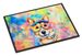 Corgi Hippie Dawg Doormat Front Door Mat Indoor Outdoor Rugs For Entryway, Non Slip Washable Low Pile, 24H X 36W_maomaolike.com