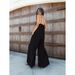 Women's Clothing Sexy V-neck halter loose jumpsuit home casual holiday style jumpsuit woman_maomaolike.com
