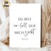 German Biblical Verse Painting Poster, Minimalist Black & White Typographic Poster, Inspirational Religious Message, Ideal For Home, Prayer Room_maomaolike.com