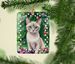 Thai Lilac Cat By The Christmas Tree Porcelain Ornament Christmas Tree Hanging Decorations For Home Christmas Holiday, Rectangle, Gift, Multicolor_maomaolike.com