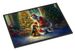 Airedale Terrier And Santa Claus Doormat Front Door Mat Indoor Outdoor Rugs For Entryway, Non Slip Washable Low Pile, 24H X 36W_maomaolike.com