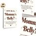 Baby Shower Game Painting Poster, Warm-toned Text & Footprint Design Poster, Interactive Belly-guessing Game Ideal For Baby Shower Gatherings_maomaolike.com