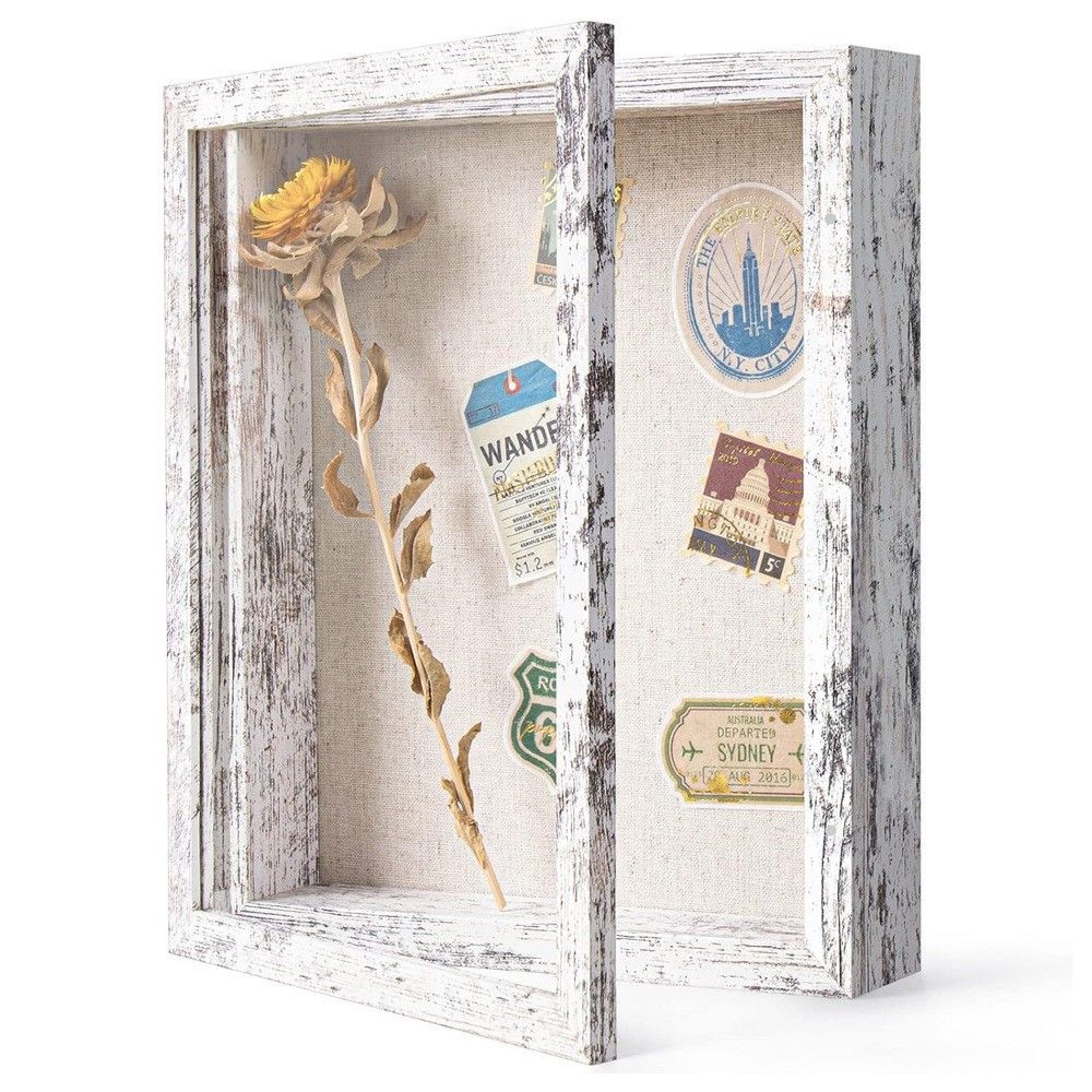 Empty Photo 8*10 Transparent Flip-top Dry Flower Specimen Display Box Three-dimensional Hollow Medal Picture Frame_maomaolike.com