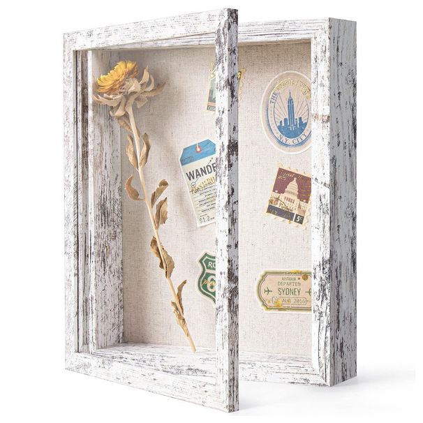 Empty Photo 8*10 Transparent Flip-top Dry Flower Specimen Display Box Three-dimensional Hollow Medal Picture Frame_maomaolike.com