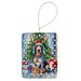Bluetick Coonhound Christmas Reindeer Porcelain Ornament Christmas Tree Hanging Decorations For Home Christmas Holiday, Rectangle, Gift, Multicolor_maomaolike.com