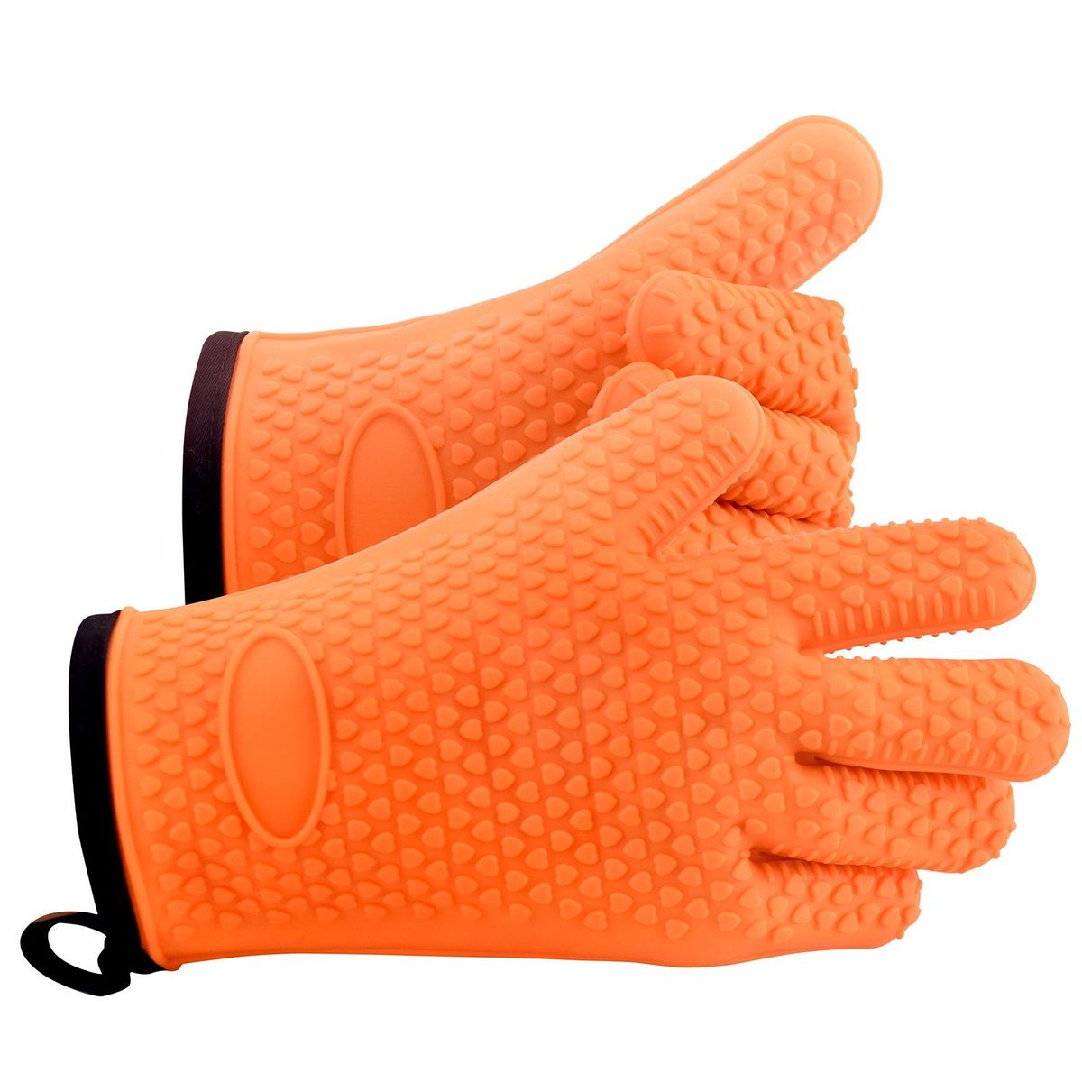 VEVOR Silicone Smoker Oven Gloves, Non-Slip Heat Resident BBQ Grill Gloves With Fingers, Waterproof & Hangable Design, Easy To Clean & Store, For Grilling, Oven, BBQ, Baking, Frying_maomaolike.com