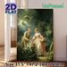 Vintage Aristocratic Couple Flower-picking Painting Poster, Elegant Rococo-style Pastoral Scene Poster, Soft-toned Romantic Artwork Ideal For Living_maomaolike.com