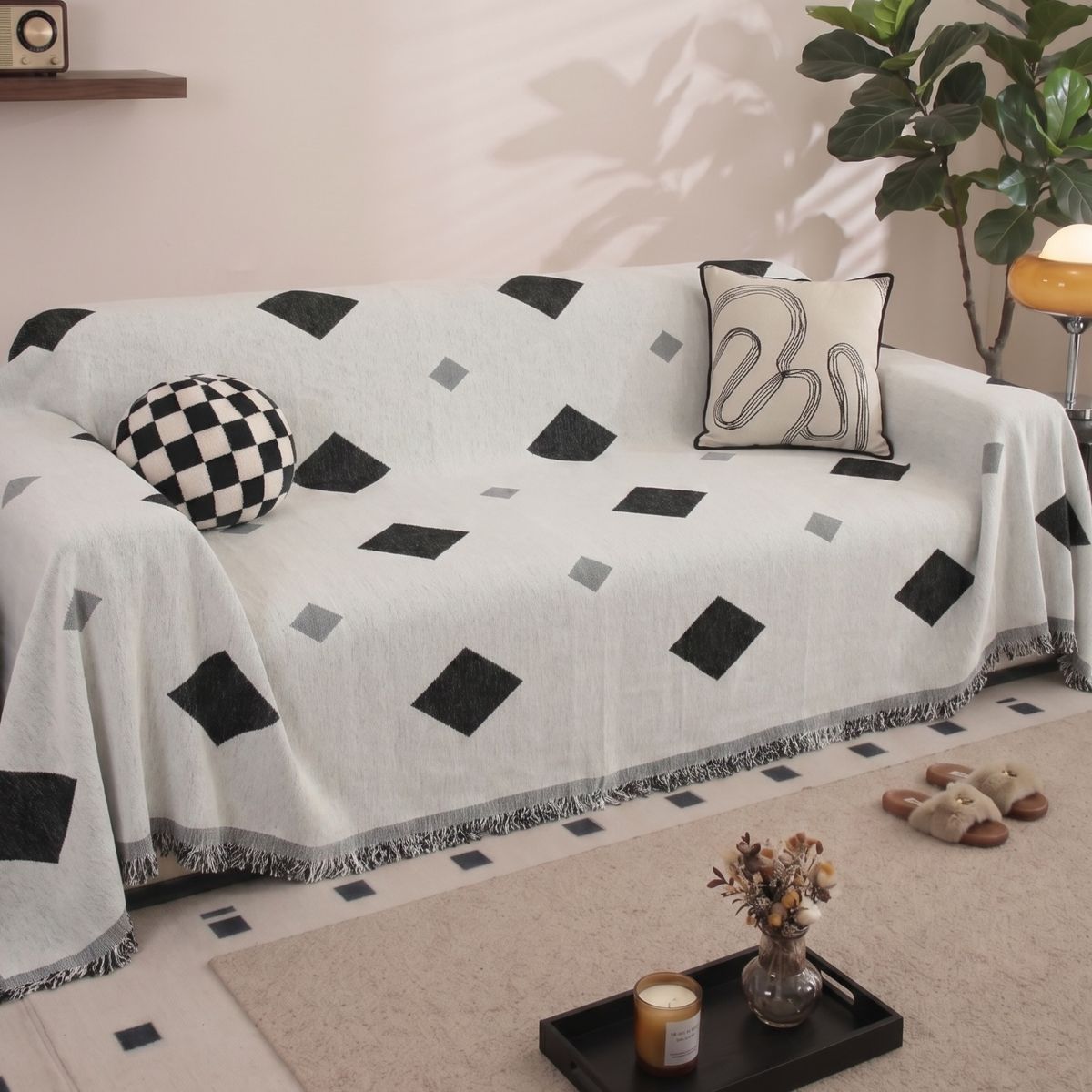 Chenille Full Coverage Cover Simple Elegant One Piece Sofa Cushion Suitable For All Seasons Home Textile_maomaolike.com