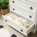 Modern 6 Drawer Dresser, Dressers For Bedroom, Tall Chest Of Drawers Closet Organizers & Storage Clothes - Easy Pull Handle, Textured Borders Living Room, Hallway,L 29.53''*W15.75''*H48.03''White_maomaolike.com