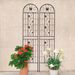 2 Pack Metal Garden Trellis 86.7" X 19.7" Rustproof Trellis For Climbing Plants Outdoor Flower Support Black_maomaolike.com