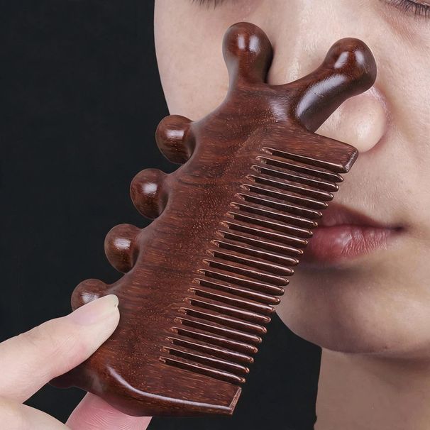Multifunctional Sandalwood Wide-Tooth Comb, Wooden Scalp & Full Body Massage Hair Care Tool
_maomaolike.com