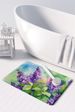 New Hampshire Purple Lilac In Watercolor Memory Foam Kitchen Mat Machine Washable Anti-Fatigue Mat Cushion Comfort Bath Mat Or Kitchen Rug_maomaolike.com