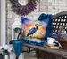 Blue Heron Setting Sun Throw Pillow Machine Washable, Indoor Outdoor Decorative Pillow For Couch, Bed Or Patio, 18Hx18W_maomaolike.com