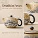 "Cold Mountain Snowy Retreat" Kung Fu Tea Set, Household Ceramic Office Xishi Teapot, One Pot Two Cups Small Set_maomaolike.com