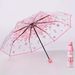 Transparent Cherry Blossom Pattern Folding Umbrella, 8 Ribs Casual Lightweight Portable Rain Gears For Men's & Women's Outdoor Activities_maomaolike.com