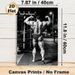 Bodybuilding Themed Painting Poster, Monochrome Realistic Muscular Back Display Poster, Motivational Fitness Decor Suitable For Gym, Home Workout_maomaolike.com
