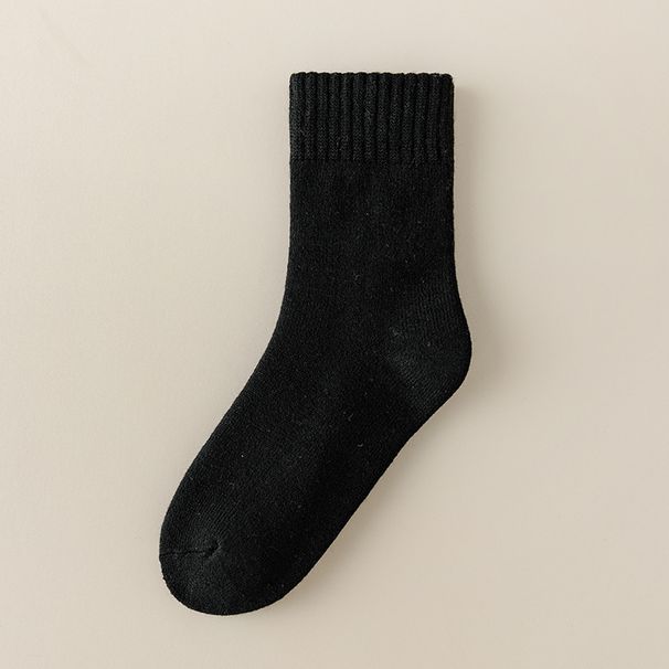 Autumn and winter women's warm socks men's cashmere socks extra thick fleece-lined socks winter warm wool socks stockings_maomaolike.com