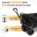 Collapsible Heavy Duty Beach Wagon Cart Outdoor Folding Utility Camping Garden Beach Cart With Universal Wheels Adjustable Handle Shopping_maomaolike.com