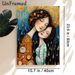 Mother & Daughter Embrace Painting Poster, Rich Textured Ornate Artistic Poster, Heartwarming Affectionate Decorative Piece Ideal For Living Room_maomaolike.com