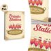 Drinks Station Painting Poster, Vintage Decorative Style With Elegant Cocktail Tray Illustration Poster, Warm Drink-themed Decor Ideal For Bars_maomaolike.com