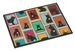 Lots Of Black French Bulldog Doormat Front Door Mat Indoor Outdoor Rugs For Entryway, Non Slip Washable Low Pile, 24H X 36W_maomaolike.com
