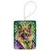 Belgian Tervuren King Of Mardi Gras Porcelain Ornament Christmas Tree Hanging Decorations For Home Christmas Holiday, Rectangle, Gift, Multicolor_maomaolike.com