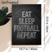 Football Themed Painting Poster, Chalkboard-style Monochrome Text Poster, Sports-inspired Daily Slogan Decor Ideal For Bedroom, Game Room Or_maomaolike.com