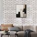 45cm*2000cm White Brick Peel And Stick Wallpaper, Realistic 3D Faux Brick Waterproof Self Adhesive Wall Covering For Bedroom Living Room Kitchen_maomaolike.com