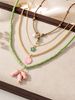 4pcs Fashion Layered Stacked Necklace Set Ceramics Fish Charms Bead Design Colorful Bohemian Statement Women Party_maomaolike.com
