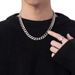 3/5/7mm Stainless Steel Cuban Link Chain Classic Punk Personality Jewelry Simple Fashion Hip-hop Couple Necklace For Men_maomaolike.com