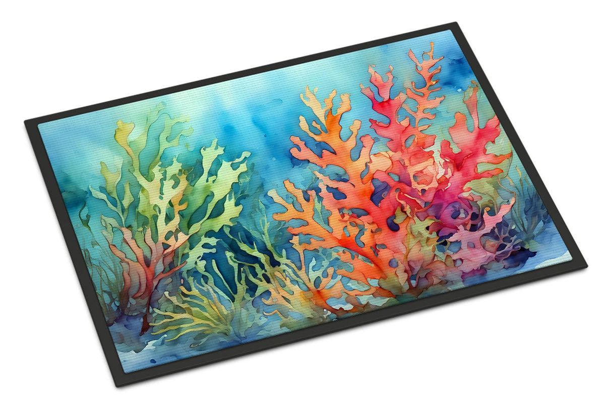 Seaweed Doormat Front Door Mat Indoor Outdoor Rugs For Entryway, Non Slip Washable Low Pile, 24H X 36W_maomaolike.com