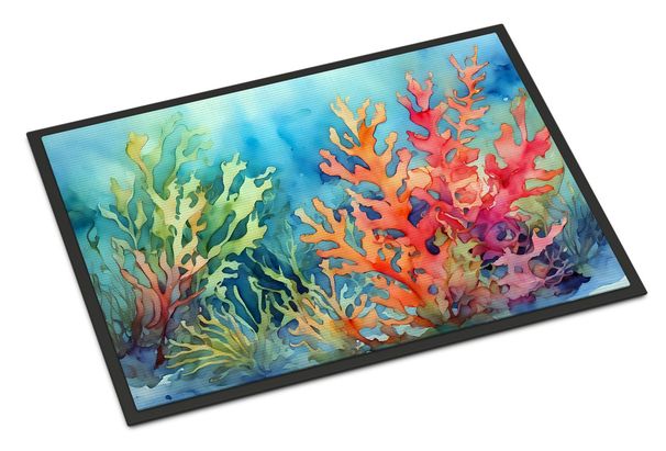 Seaweed Doormat Front Door Mat Indoor Outdoor Rugs For Entryway, Non Slip Washable Low Pile, 24H X 36W_maomaolike.com