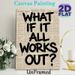What If It All Works Out? Inspirational Painting Poster, Vintage Newspaper-style Poster, Bold Brushstroke Motivational Text, Thought-provoking Decor_maomaolike.com