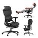 Q3-MT Ergonomic Office Chair With Footrest Home Office Ergonomic Chair With Soft Rubber Lumbar Support Extra Large 2D Headrest & 3D Armrest 140° Tilting Mesh Computer Chair_maomaolike.com
