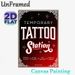 Temporary Tattoo Station Painting Poster, Vintage Retro Typographic Poster, Eye-catching Decorative Sign Suitable For Party, Event And Entertainment_maomaolike.com