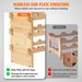 VEVOR 72 Bottle Upgrade Modular Wine Rack Bamboo Wood Display Shelf 8-Tier_maomaolike.com