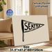 Seattle Pennant Painting Poster, Hand-drawn Minimalist Line Art Poster, Adds Gentle Local Charm, Ideal For Living Room, Bedroom Or Entryway_maomaolike.com