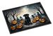 Black Pug Spooky Halloween Doormat Front Door Mat Indoor Outdoor Rugs For Entryway, Non Slip Washable Low Pile, 24H X 36W_maomaolike.com
