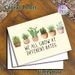 Succulent & Cactus Themed Painting Poster, Soft Watercolor Potted Succulents & Cacti With Motivational Quote Poster, Uplifting Decor Ideal For Office_maomaolike.com